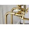 Kingston Brass CCK246K7 Freestanding Clawfoot Tub Faucet Package with Supply Line, Brushed Brass CCK246K7 - alternate 3